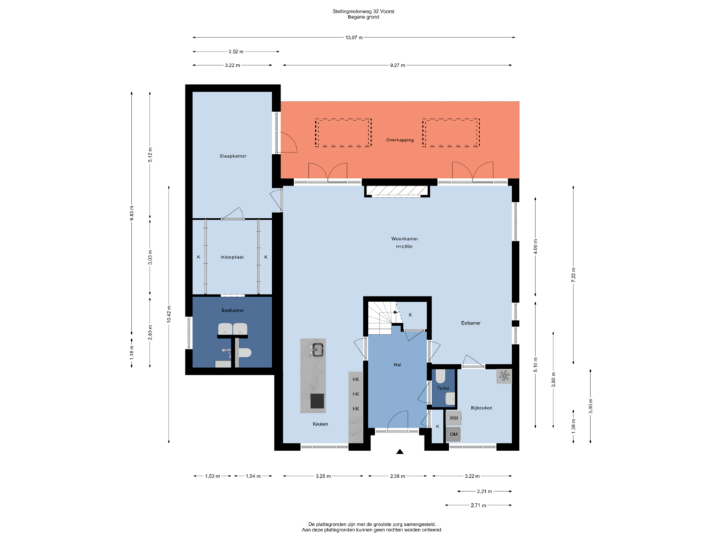 View floorplan of Begane grond of Stellingmolenweg 32