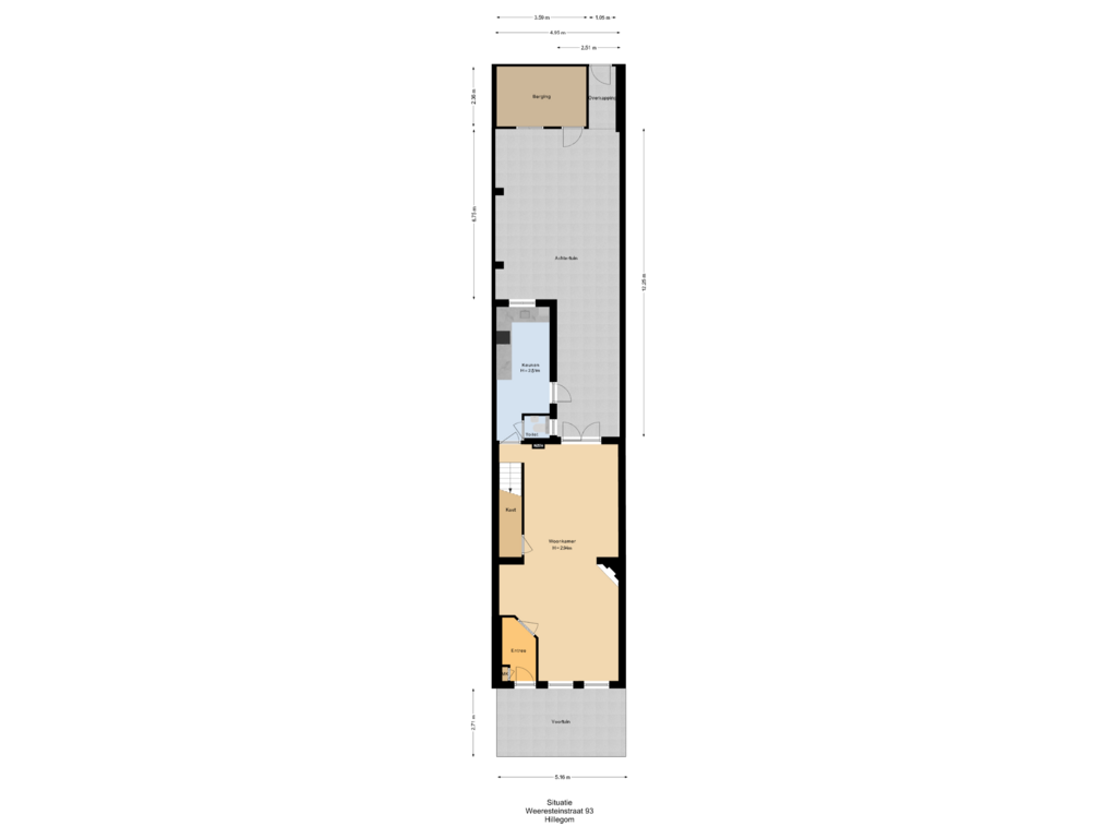 View floorplan of Situatie of Weeresteinstraat 93