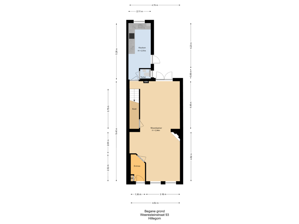 View floorplan of Begane grond of Weeresteinstraat 93