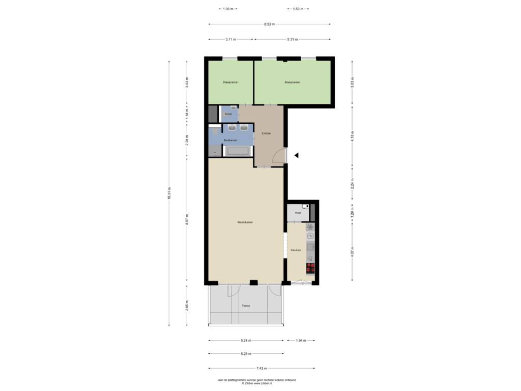 Bekijk plattegrond van Appartement van Stellalunet 13-A