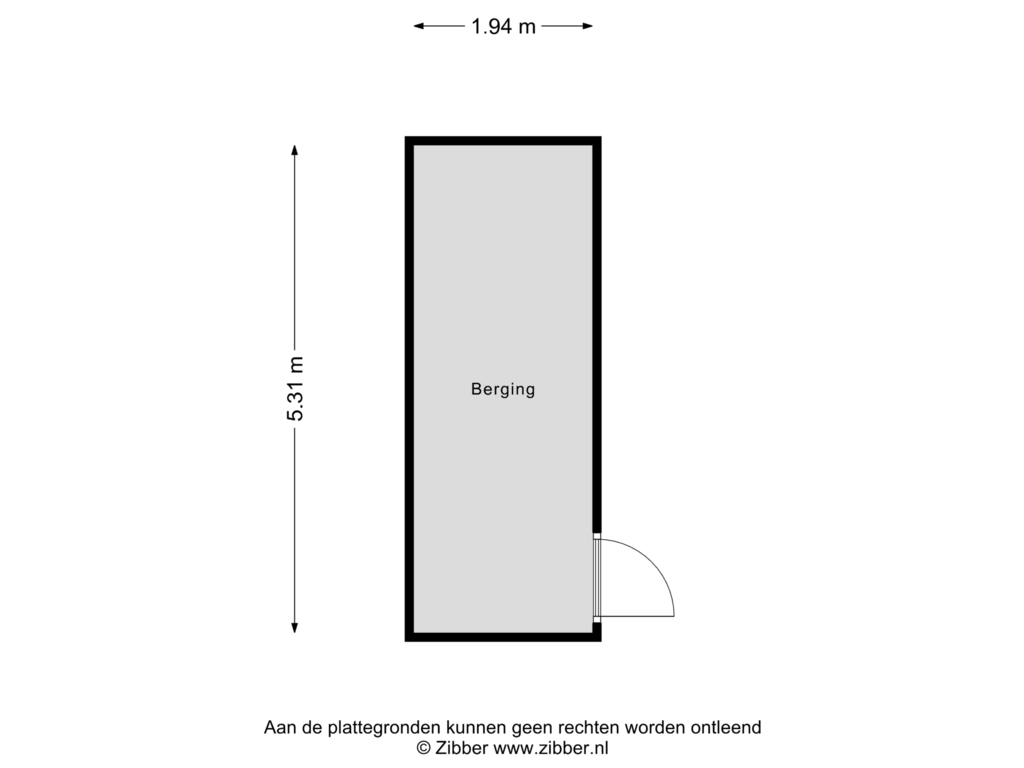 Bekijk plattegrond van Berging van Stellalunet 13-A