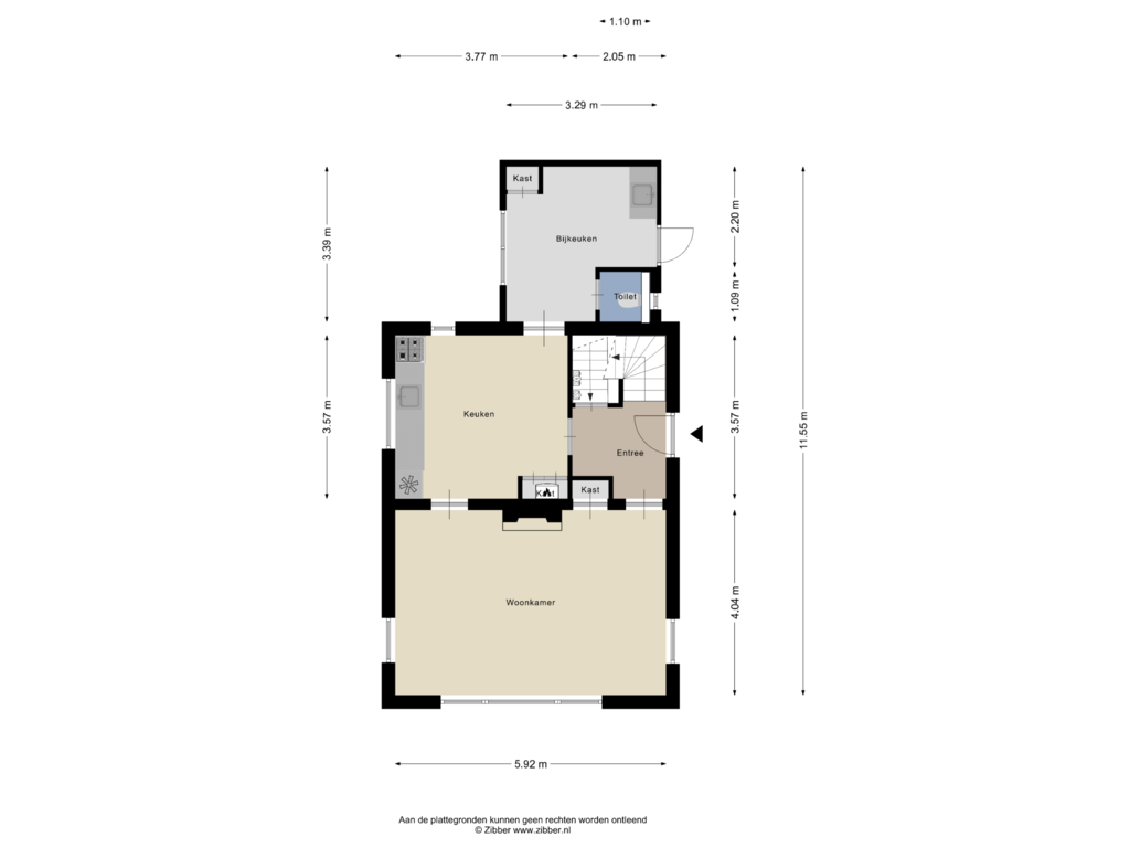 Bekijk plattegrond van Begane Grond van Rondweg 39