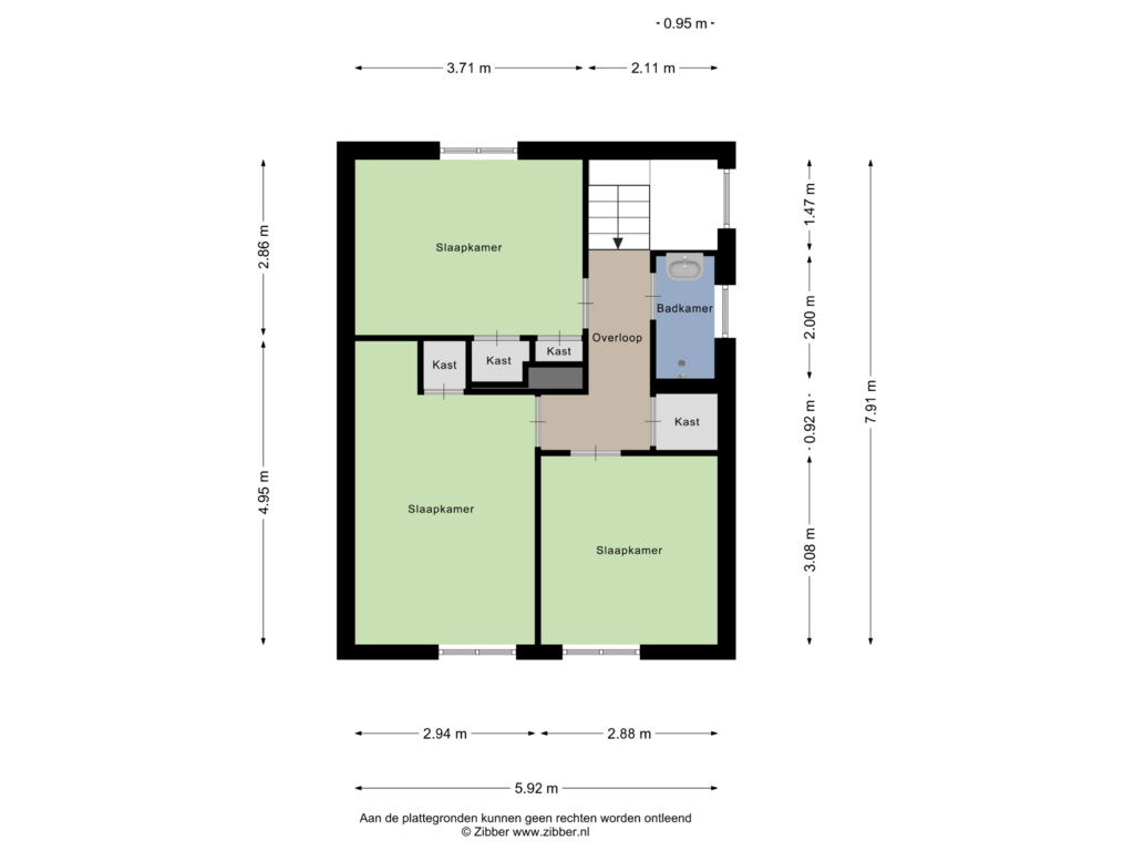 Bekijk plattegrond van Eerste Verdieping van Rondweg 39