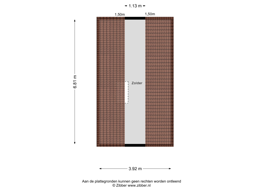 Bekijk plattegrond van Garage Zolder van Rondweg 39