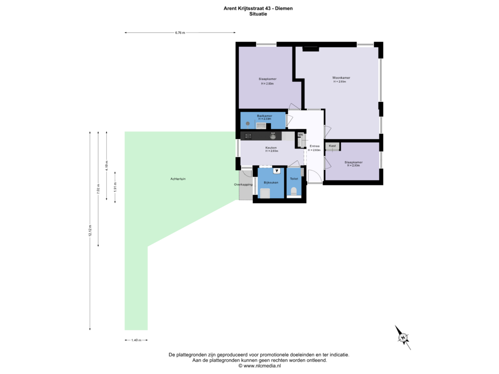 Bekijk plattegrond van Situatie van Arent Krijtsstraat 43