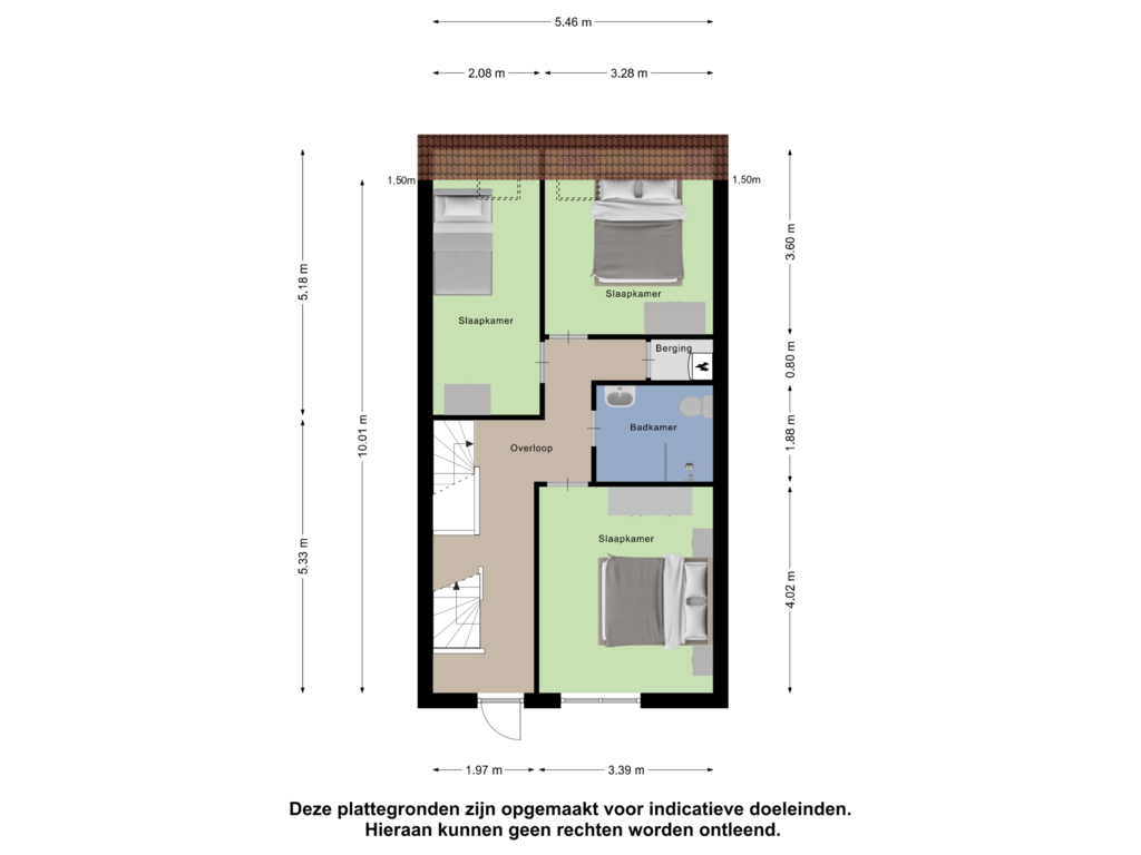 View floorplan of Eerste Verdieping of Vletkade 28