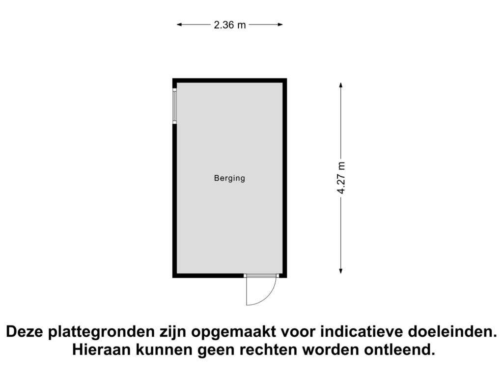 View floorplan of Berging of Vletkade 28