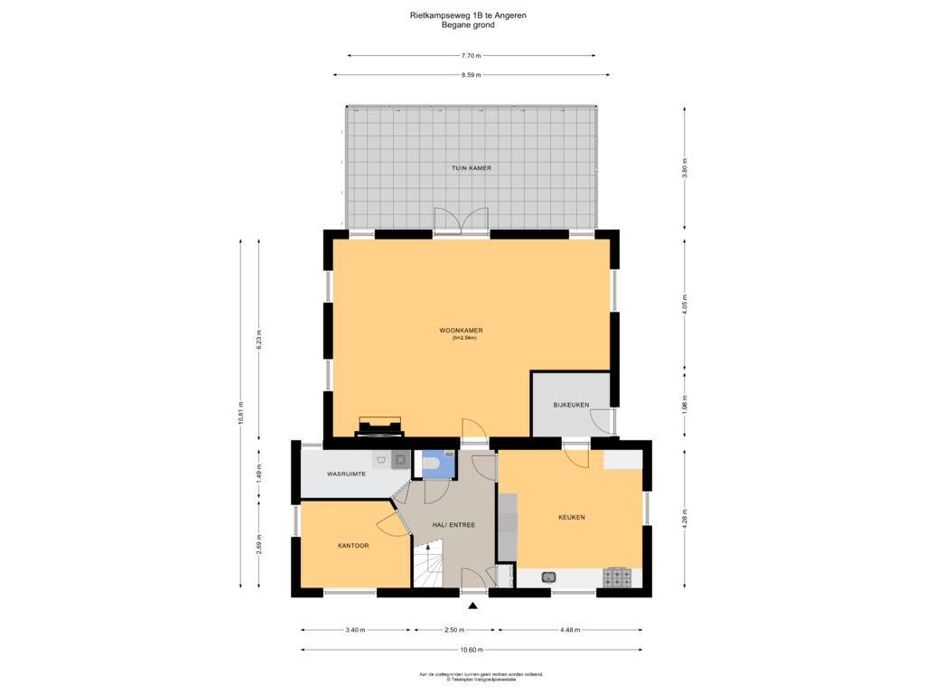 Bekijk plattegrond van Begane grond van Rietkampseweg 1-B