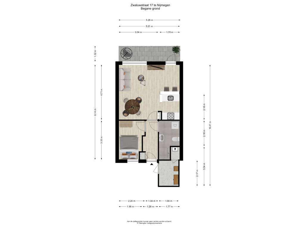 Bekijk plattegrond van Begane grond van Zwaluwstraat 17