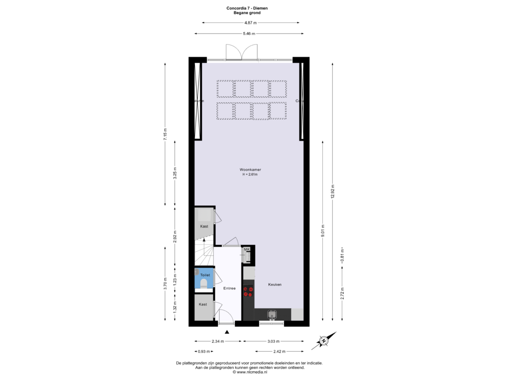 Bekijk plattegrond van Begane grond van Concordia 7