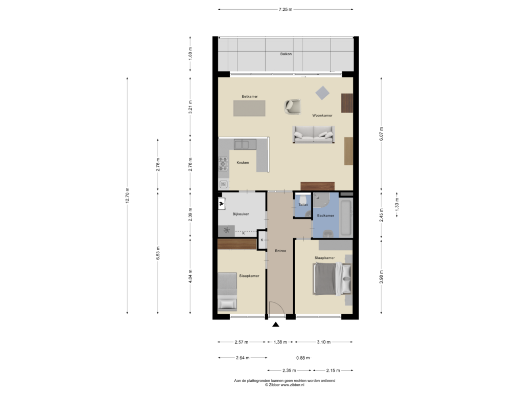 Bekijk plattegrond van Appartement van Hollandiaplein 62