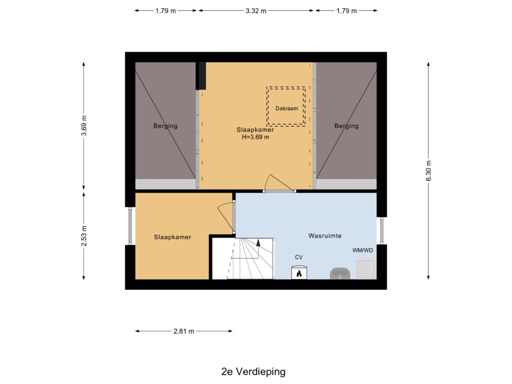 View floorplan of 2e Verdieping of Schuylenhof 81