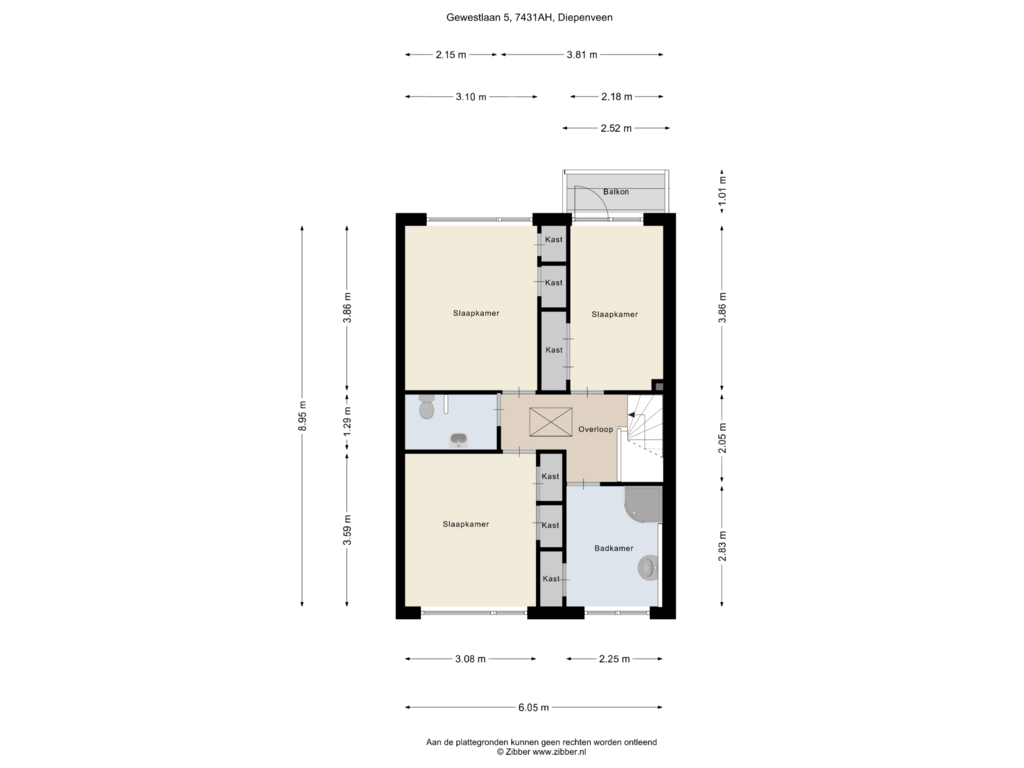 Bekijk plattegrond van Eerste Verdieping van Gewestlaan 5