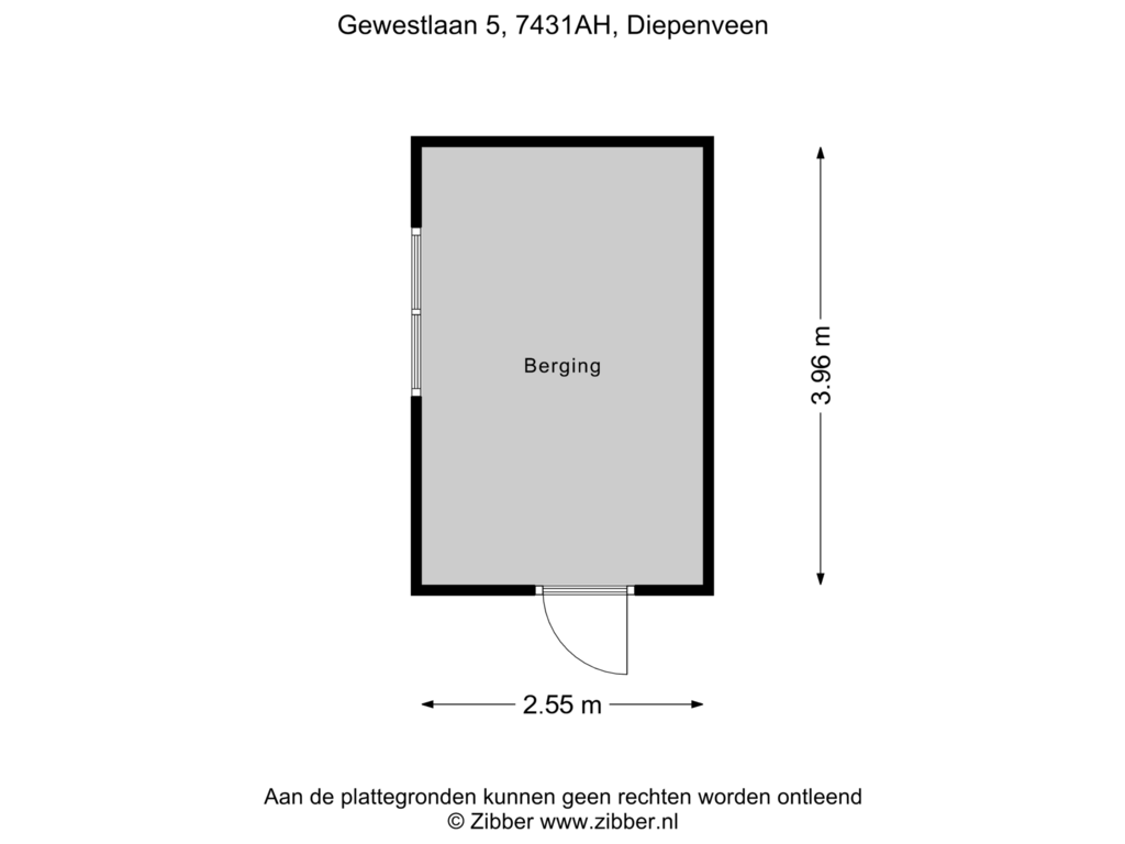 Bekijk plattegrond van Berging van Gewestlaan 5