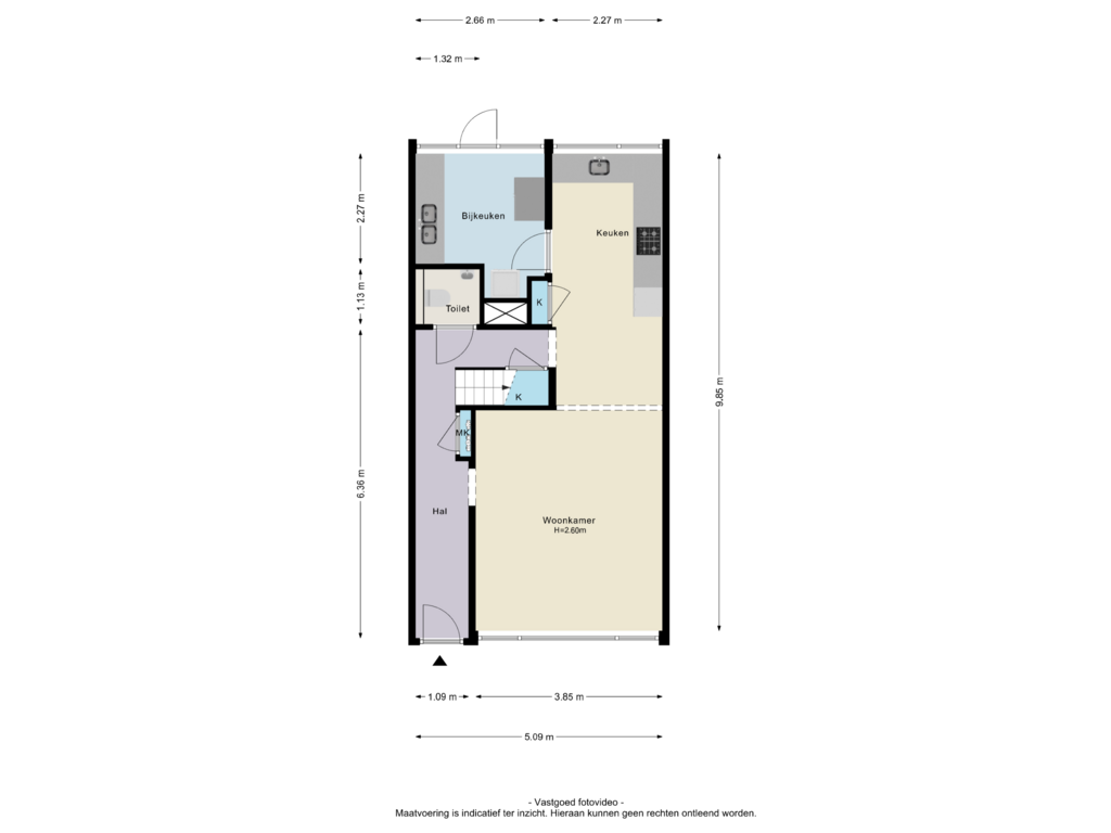 View floorplan of Begane grond of Didamseweg 48