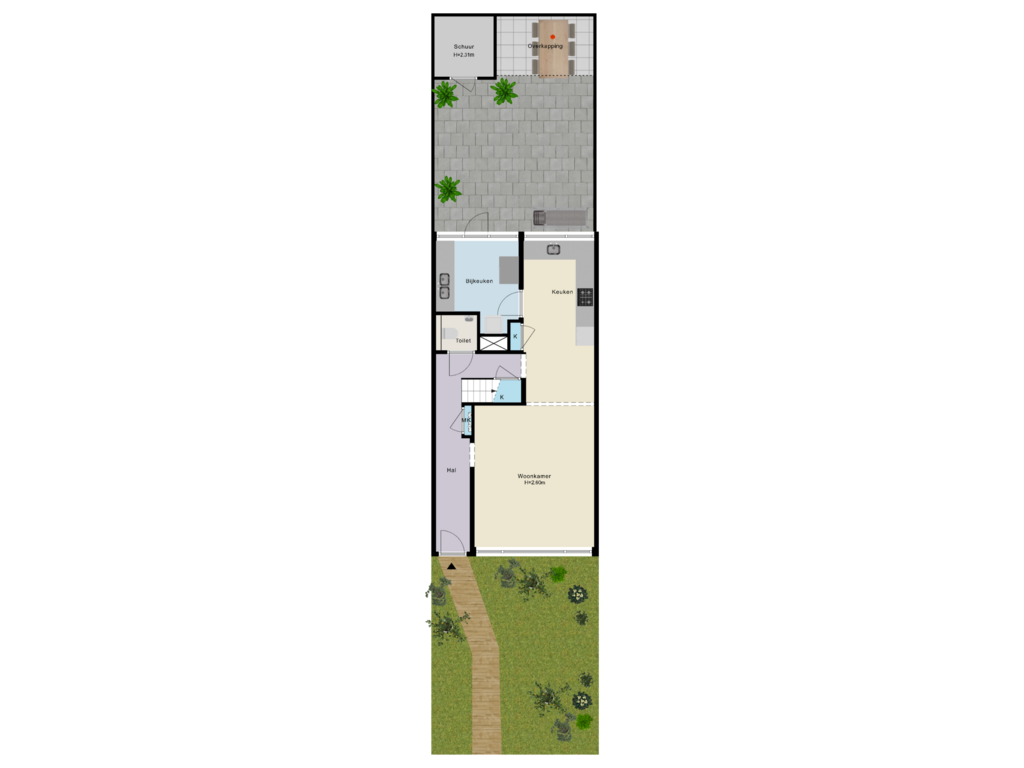 View floorplan of Tuin of Didamseweg 48