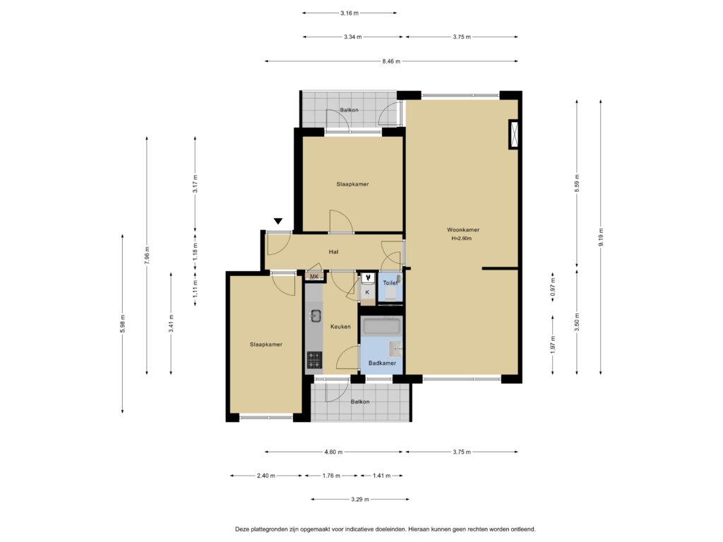 Bekijk plattegrond van Appartement van De Dreef 33