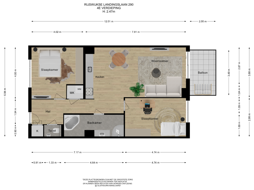 View floorplan of Appartement of Rijswijkse Landingslaan 290