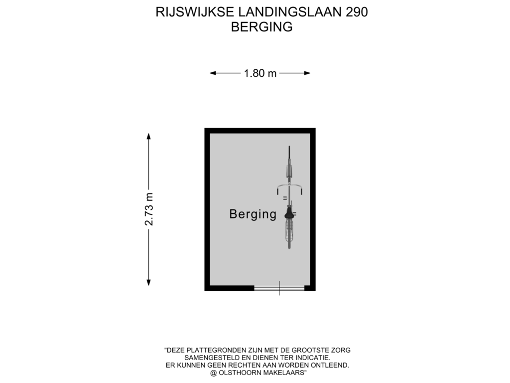 View floorplan of Berging of Rijswijkse Landingslaan 290