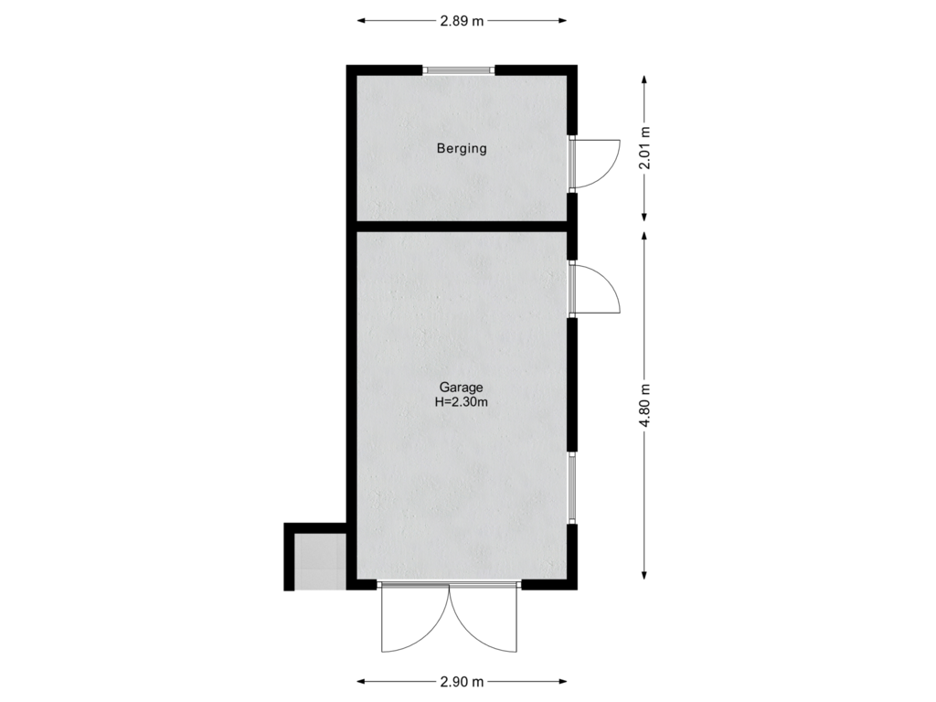 Bekijk plattegrond van Garage van Geldropseweg 108