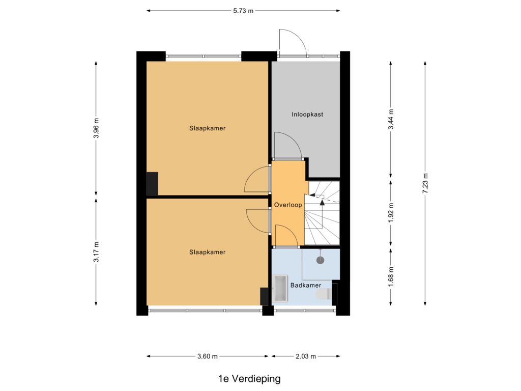 Bekijk plattegrond van 1e Verdieping van Zeekamplaan 2