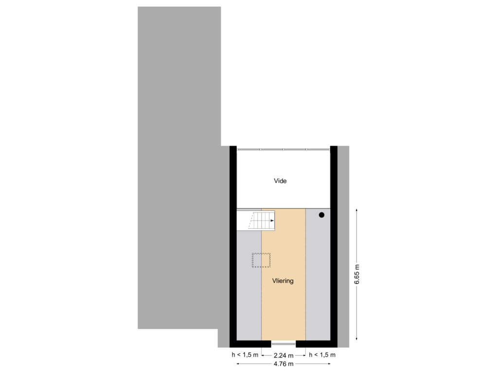 Bekijk plattegrond van Verdieping van Schootbruggeweg 14-A