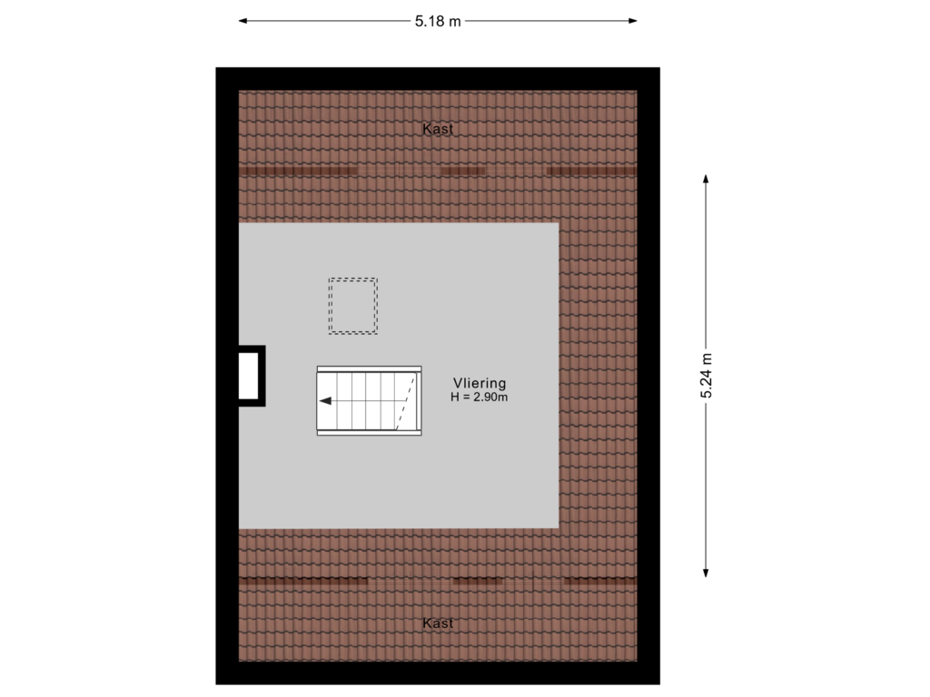 View floorplan of Tweede verdieping of Kallenkoterallee 109