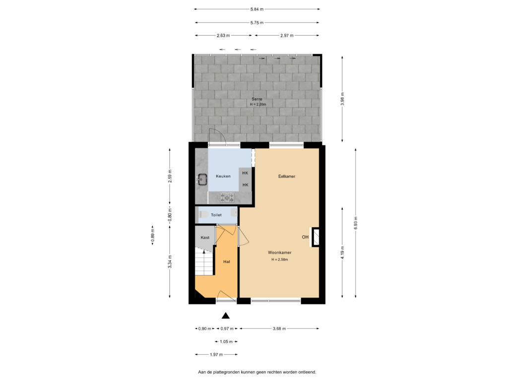 Bekijk plattegrond van Begane grond van Prinses Irenelaan 15