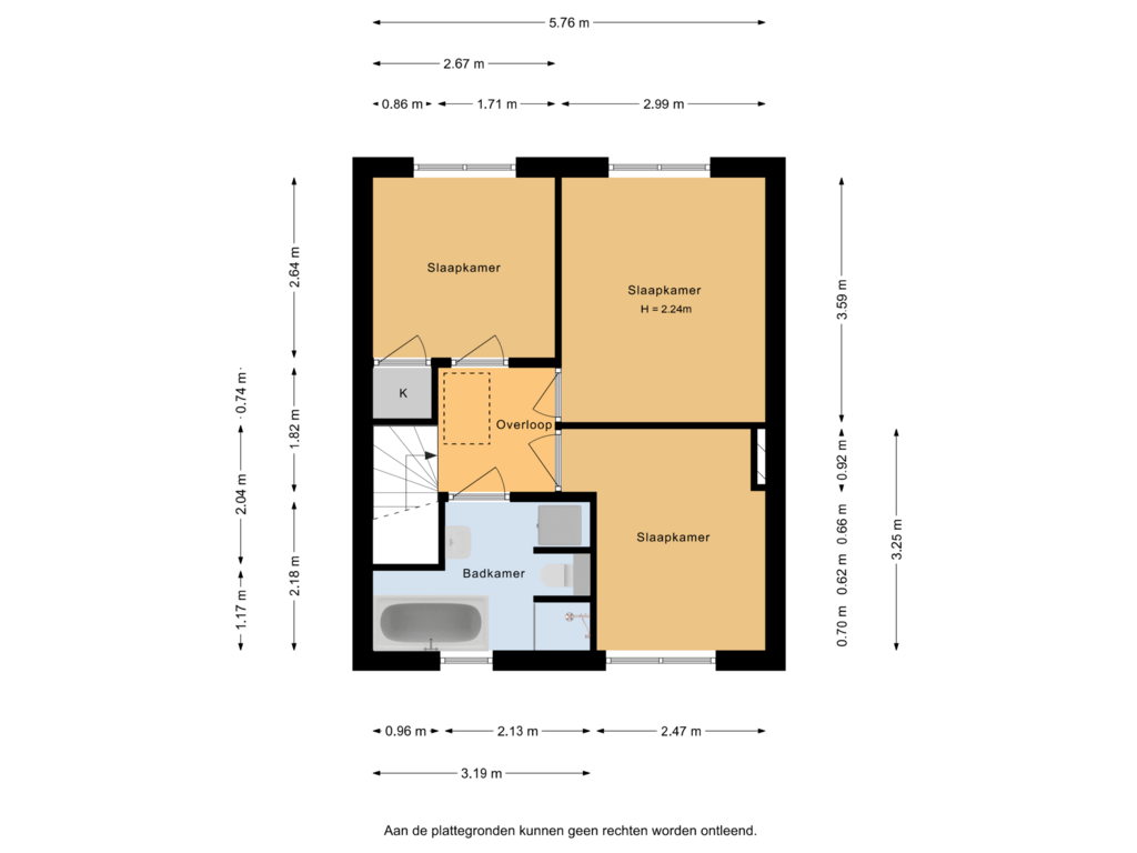 Bekijk plattegrond van 1e verdieping van Prinses Irenelaan 15