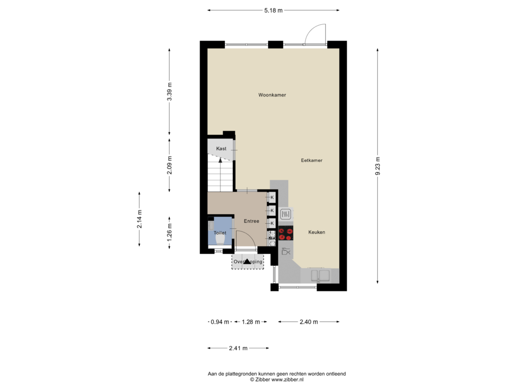 Bekijk plattegrond van Begane Grond van Florijnstraat 5