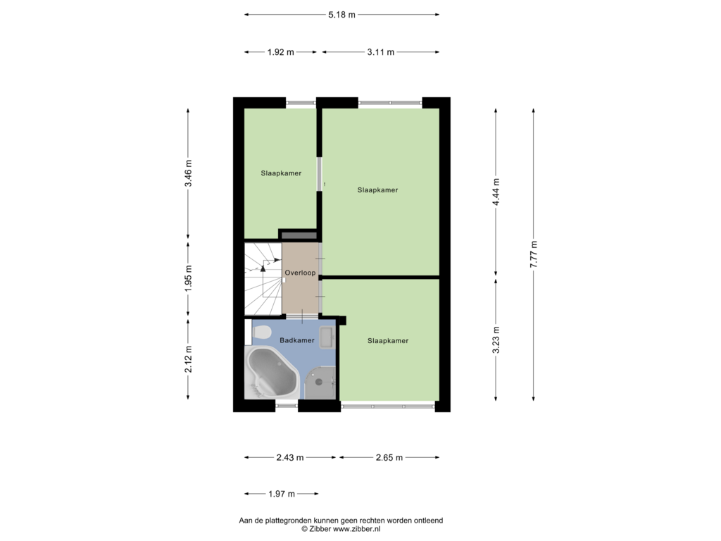 Bekijk plattegrond van Eerste Verdieping van Florijnstraat 5