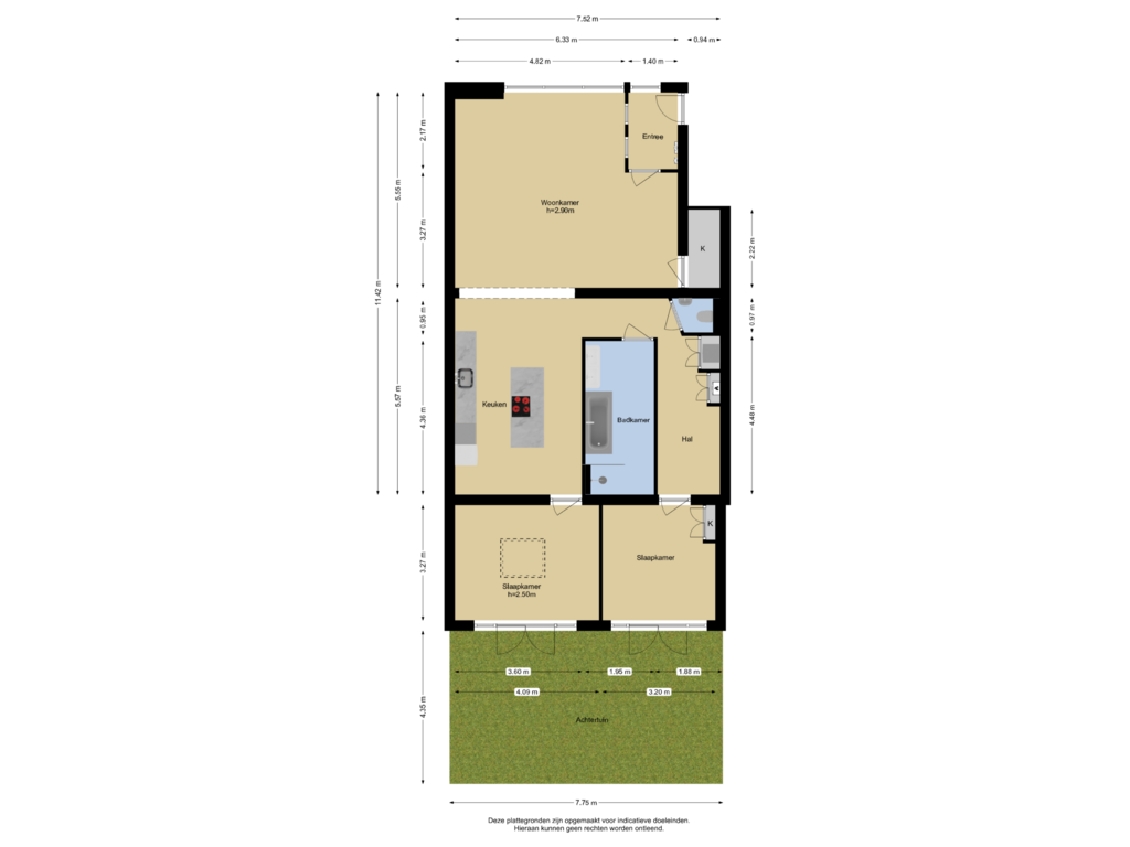 Bekijk plattegrond van Begane grond + Tuin van Mient 101