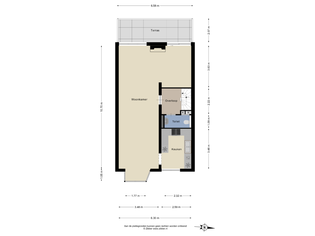 Bekijk plattegrond van 1e verdieping van Raadhuisstraat 203