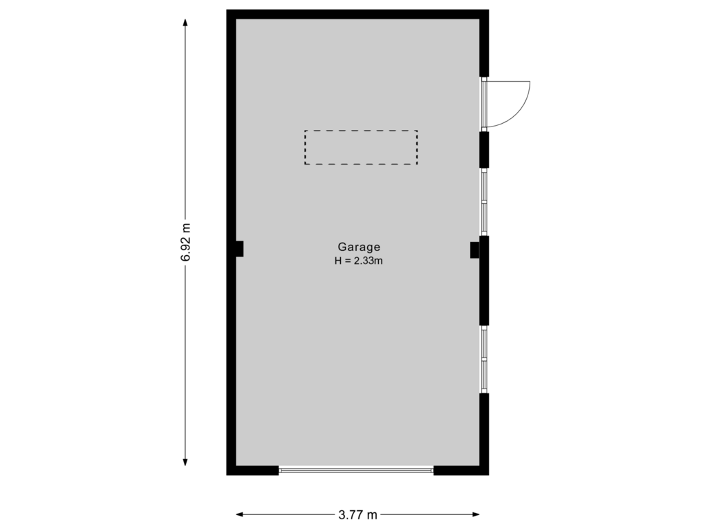 View floorplan of Garage of Ordellaan 5