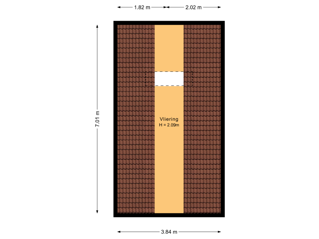 View floorplan of Garage Vliering of Ordellaan 5