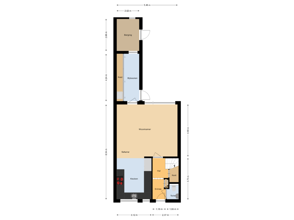 View floorplan of Begane grond of Mackayware 120