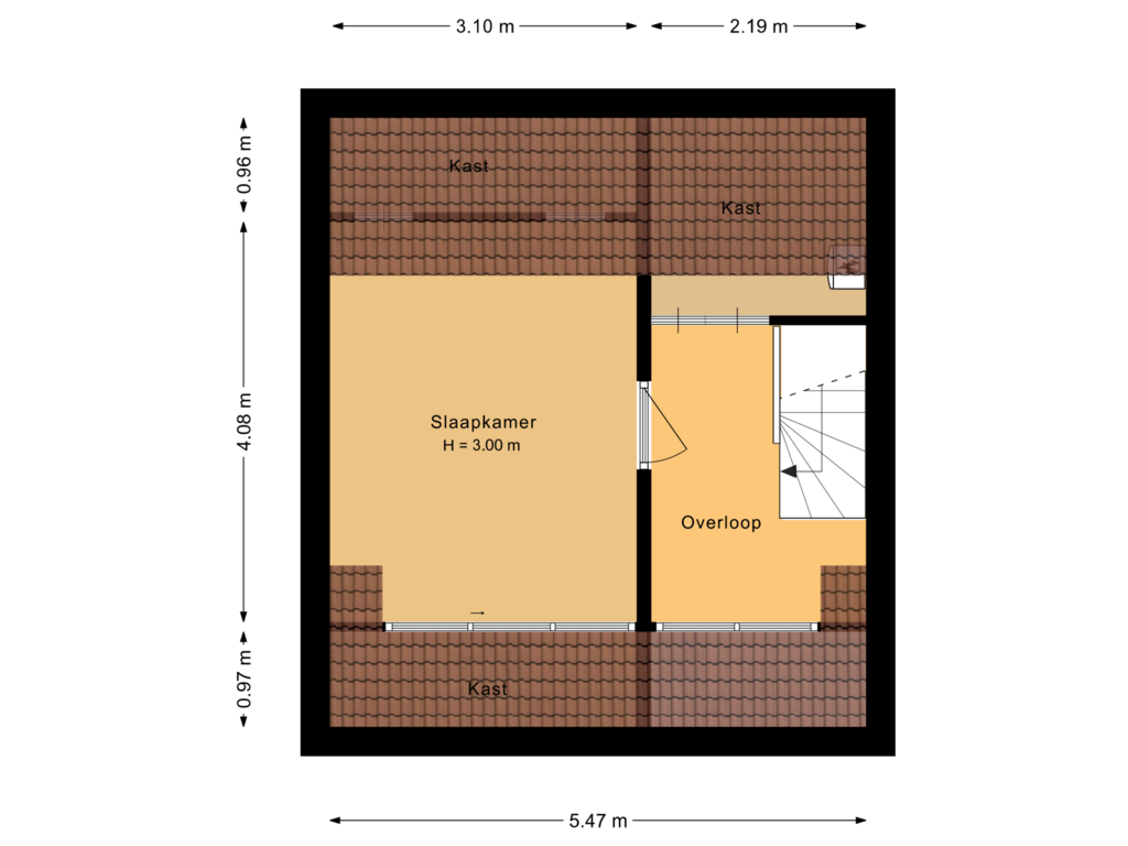 View floorplan of Tweede verdieping of Mackayware 120