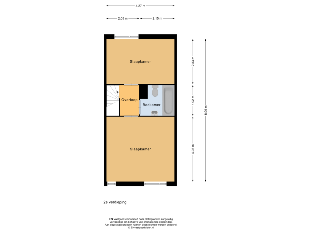 Bekijk plattegrond van 2e verdieping van Tretjakovlaan 11