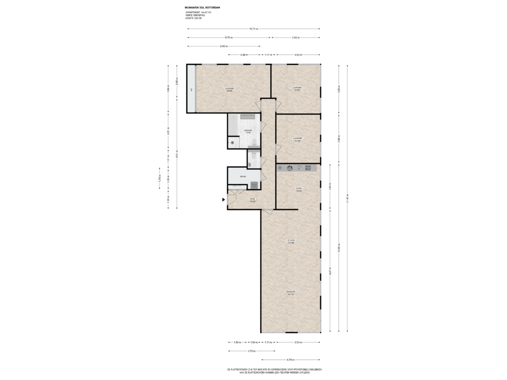 View floorplan of 4e Verdieping of Wijnhaven 35-A