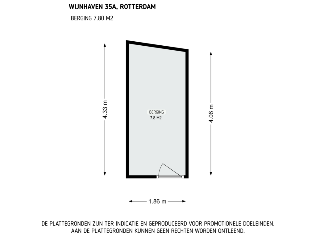 View floorplan of Berging of Wijnhaven 35-A