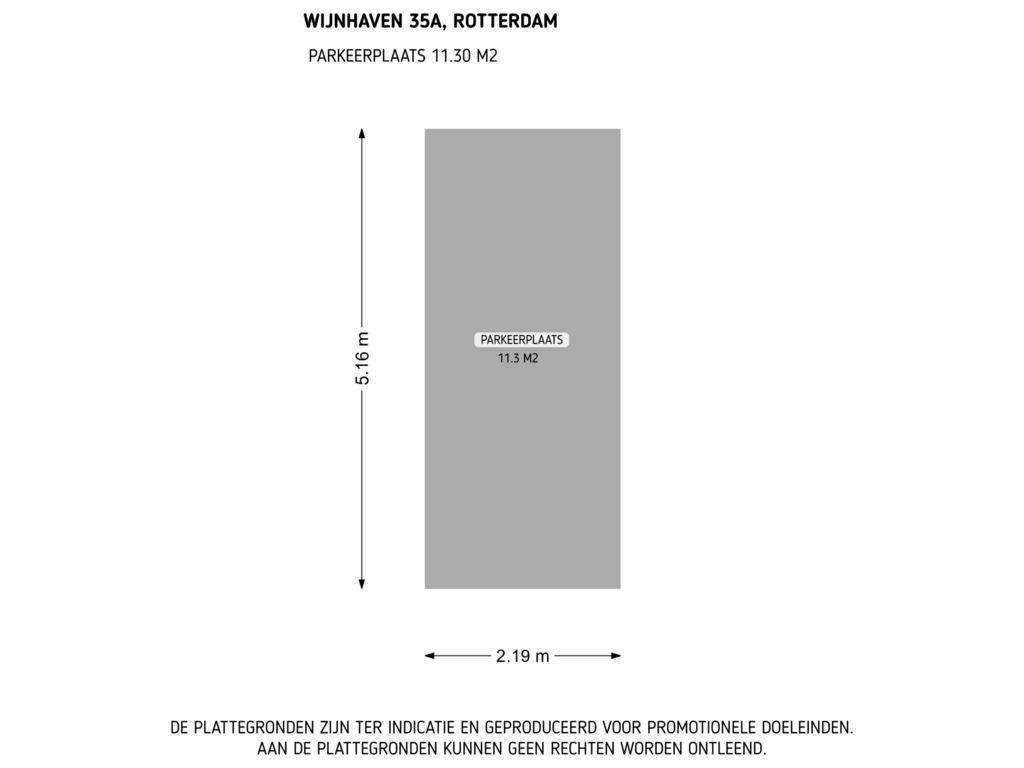 View floorplan of Parkeerplaats of Wijnhaven 35-A