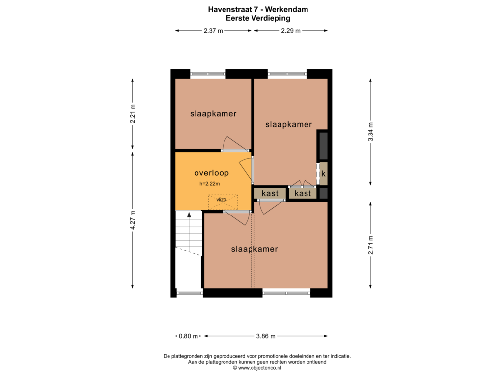 View floorplan of Eerste Verdieping of Havenstraat 7