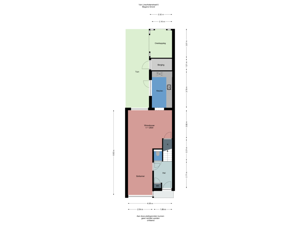 Bekijk plattegrond van Begane Grond van Van Linschotenstraat 6