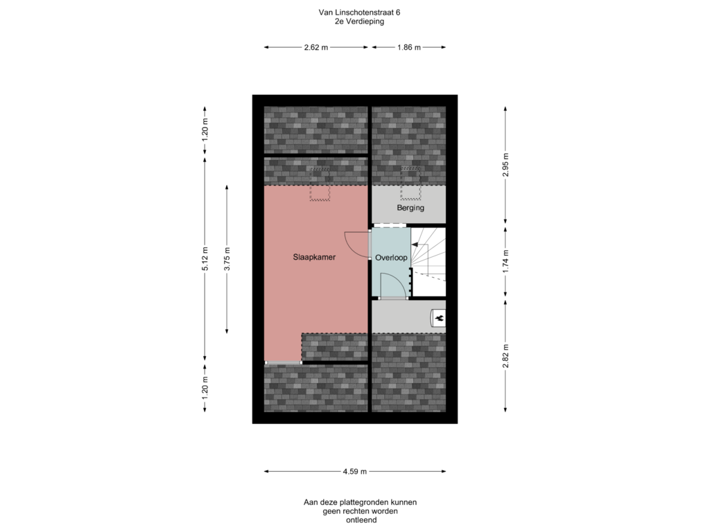 Bekijk plattegrond van 2e Verdieping van Van Linschotenstraat 6