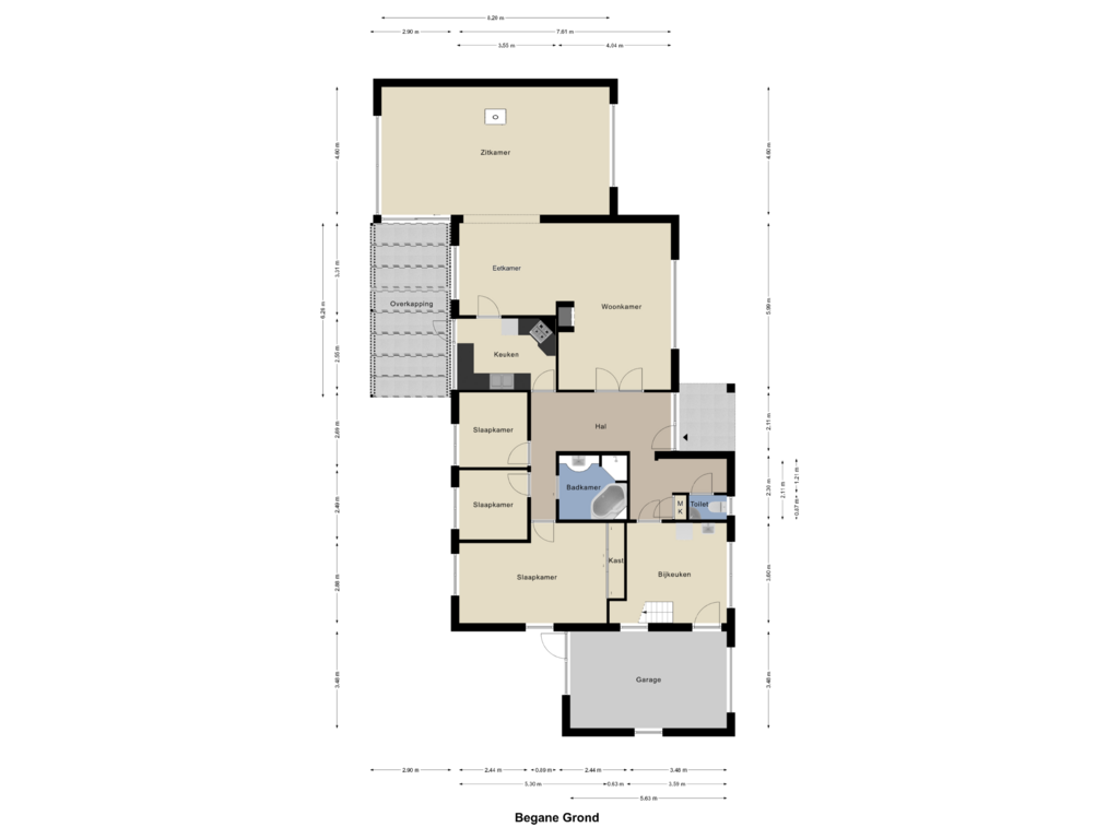 Bekijk plattegrond van Begane Grond van Akeleistraat 4