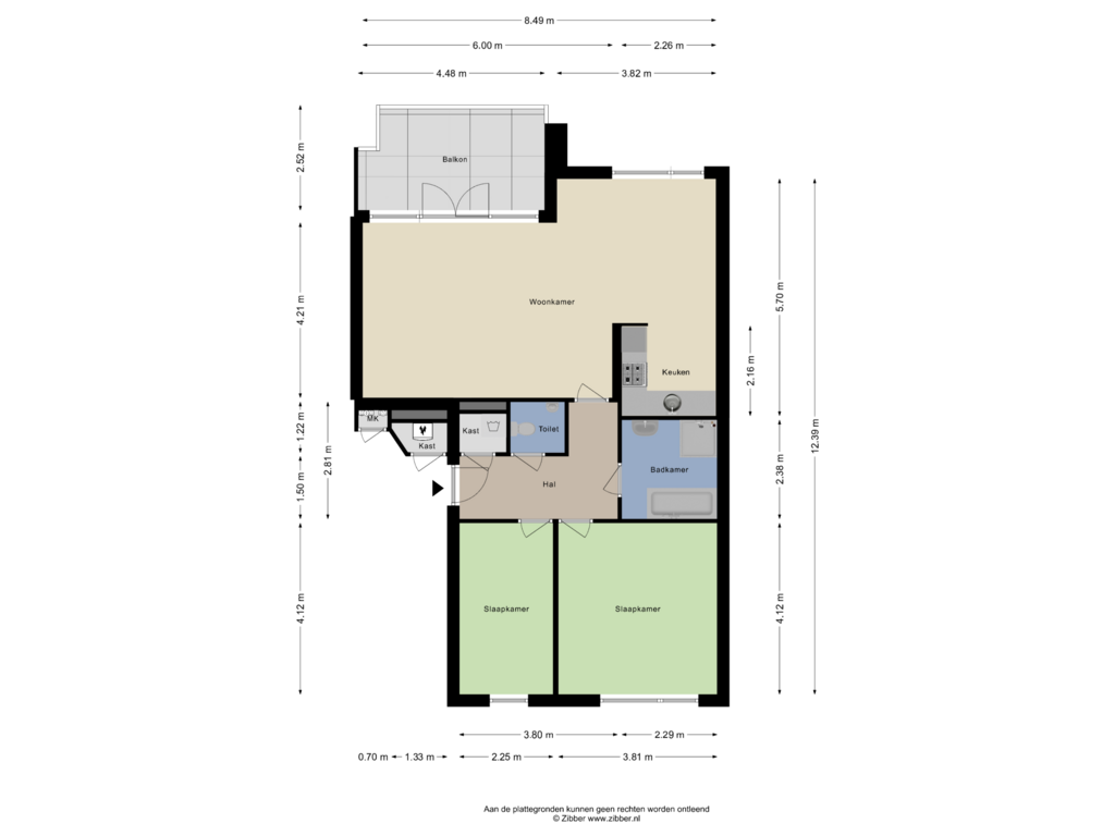 View floorplan of Appartement of Poortwacht 94