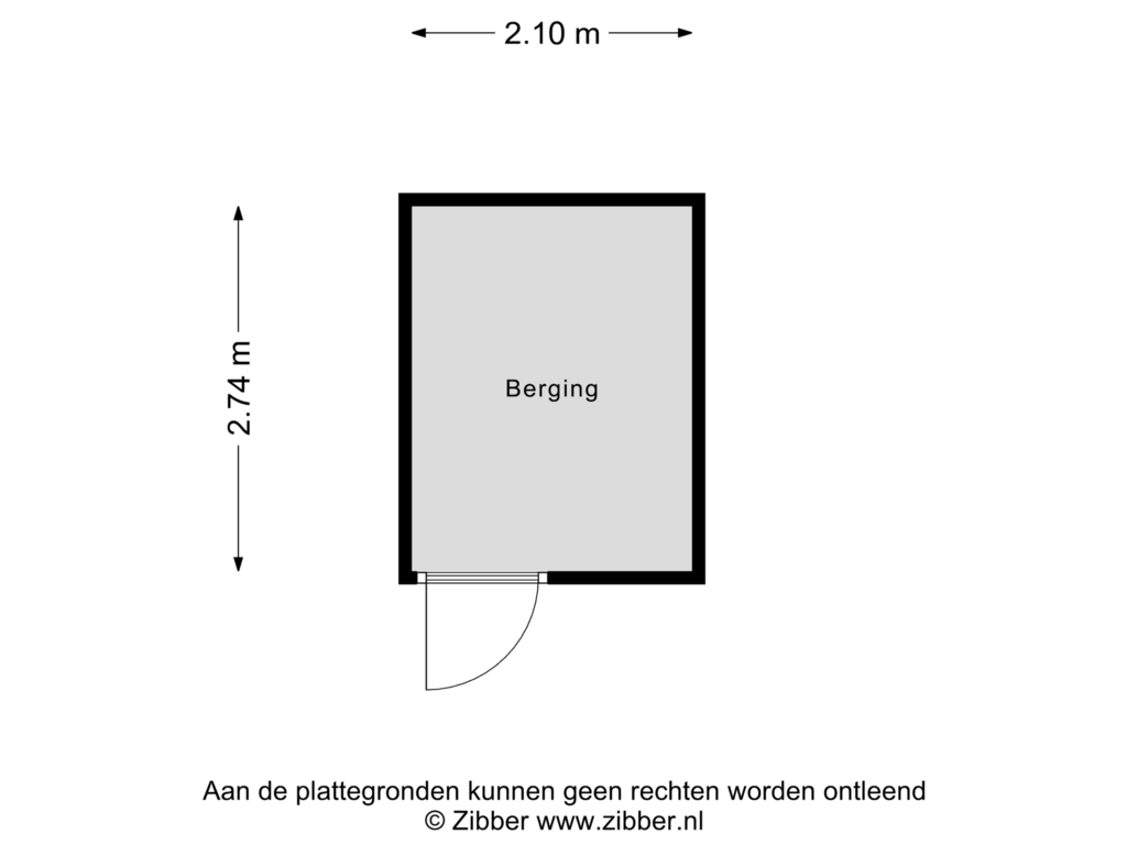 View floorplan of Berging of Poortwacht 94