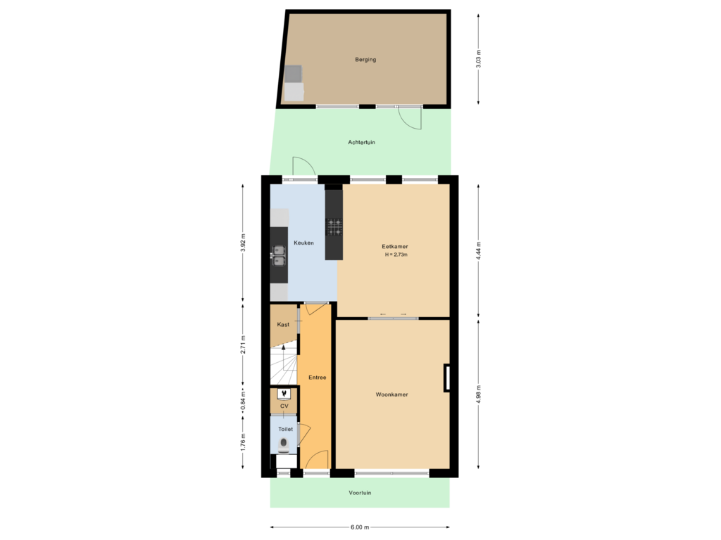 View floorplan of Situatie of Smeepoortenbrink 14