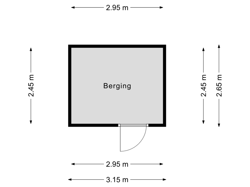 Bekijk plattegrond van Berging van Landingsweg 78