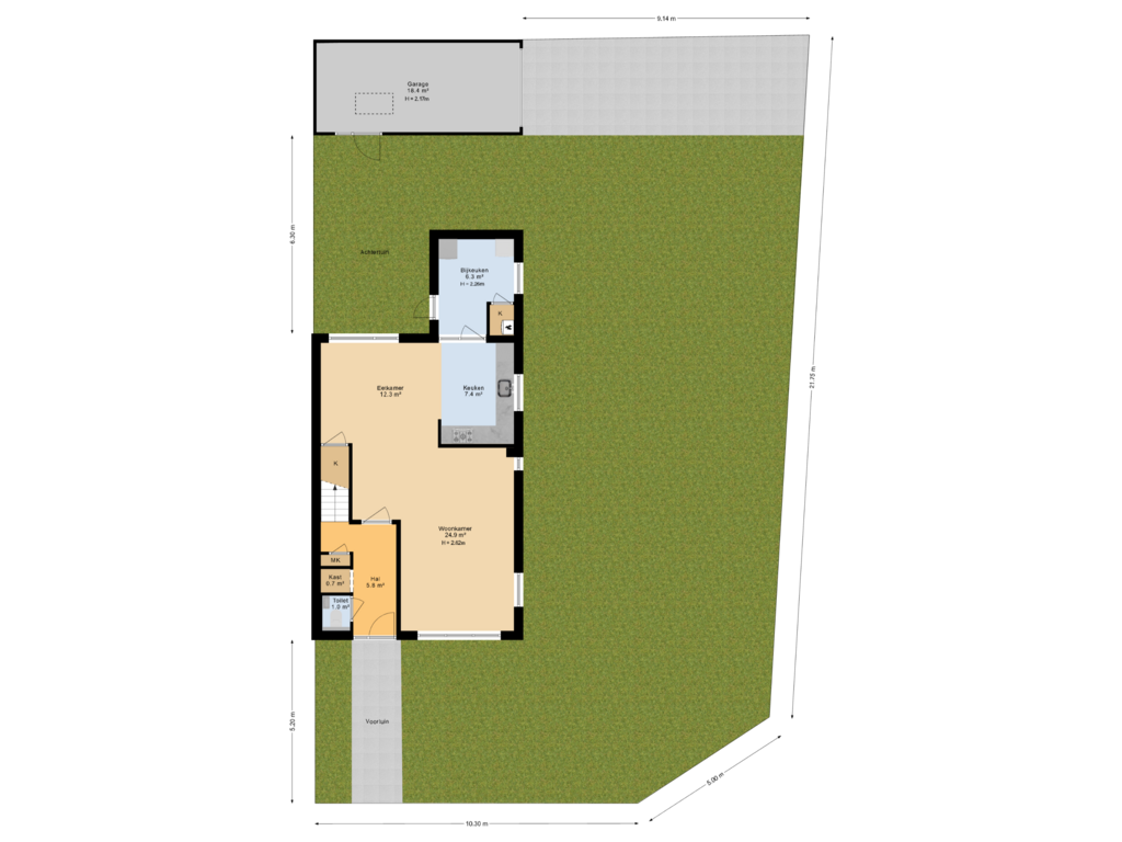 View floorplan of Situatie of Brinkweg 7